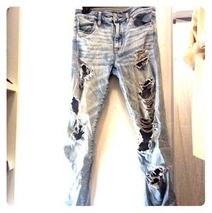 Ripped Light Wash Jeans